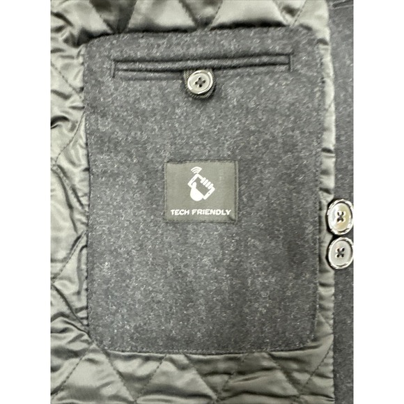 NWT Ralph Lauren Boys Sz 16R Wool Blend Hooded Peacoat Charcoal - Picture 5 of 7